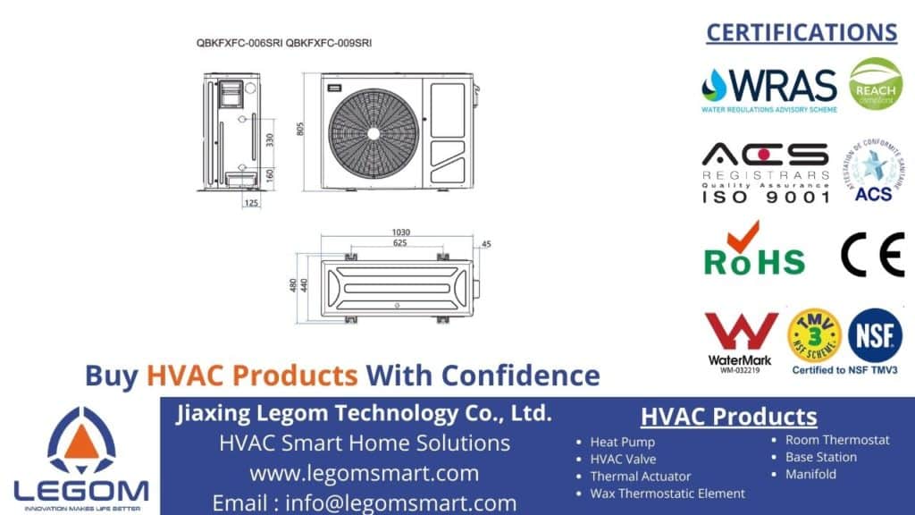 heat pump size and heat pump installation method