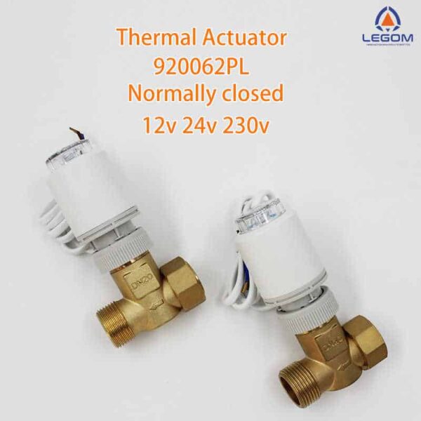 920062PL thermal actuator normally closed 12v 24v 230v