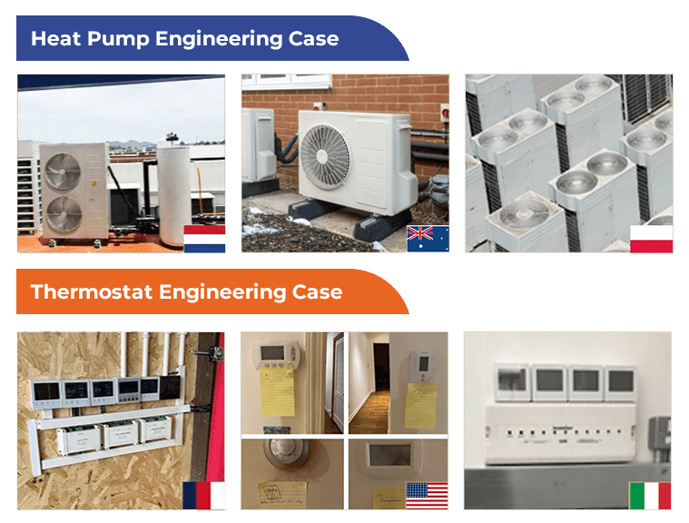 Heat pump and thermostat engineering cases