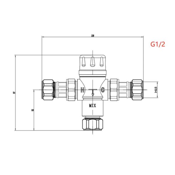 size HFT40010Z-01 Thermostatic Valve