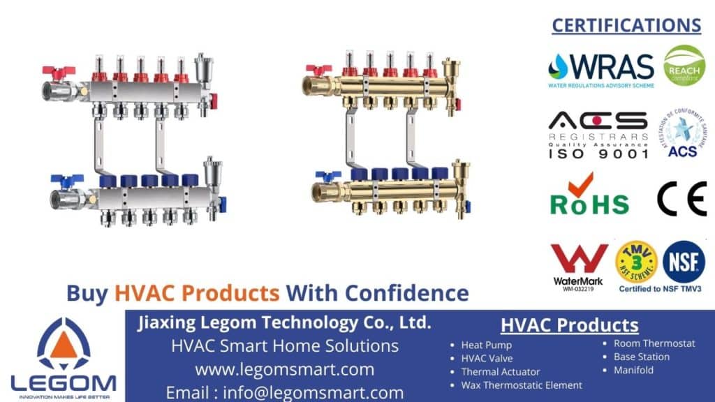 comparison between stainless steel and brass floor heating manifold